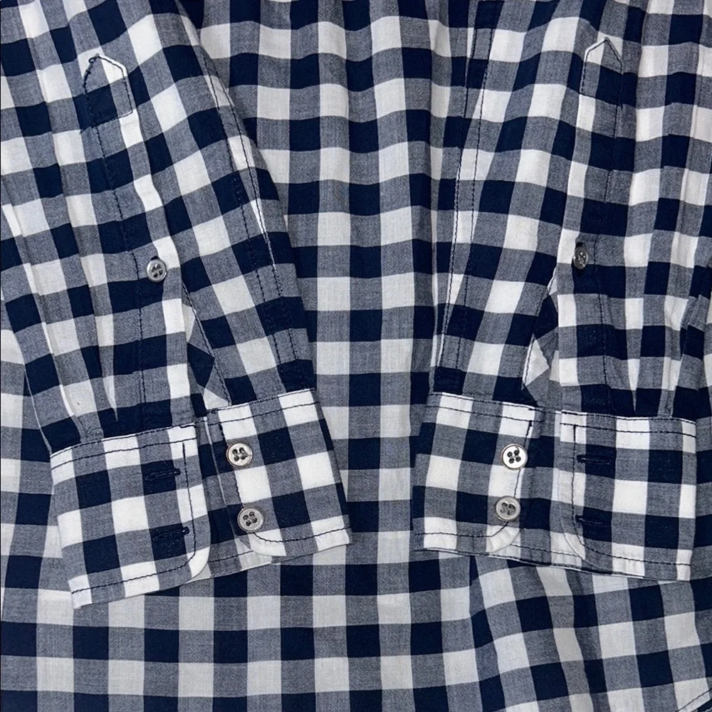 J. Crew Blue and White Long Sleeve Tee